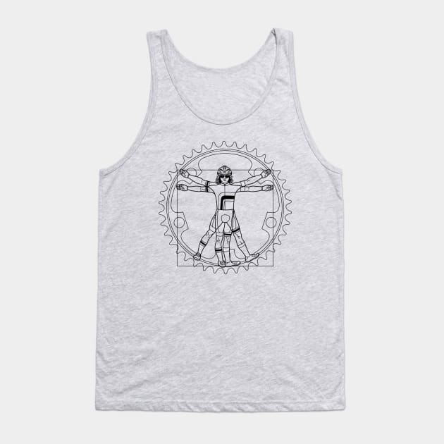 VITRUVIAN CYCLIST Tank Top by reigedesign